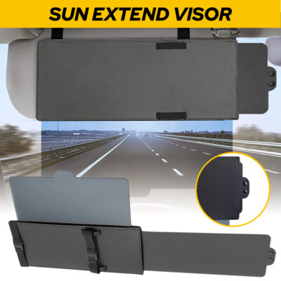 Car SUV Sun Extension Visor Extender Shield Front Window Side Shade Anti-Glare