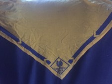 Used CUB SCOUT NECKERCHIEF Scarf OFFICIAL BSA utensil set with holder