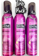 Smooth'n Shine Espuma Anti-Frizz Mousse con Argan Oil & Honey - 48 HR HOLD 8oz