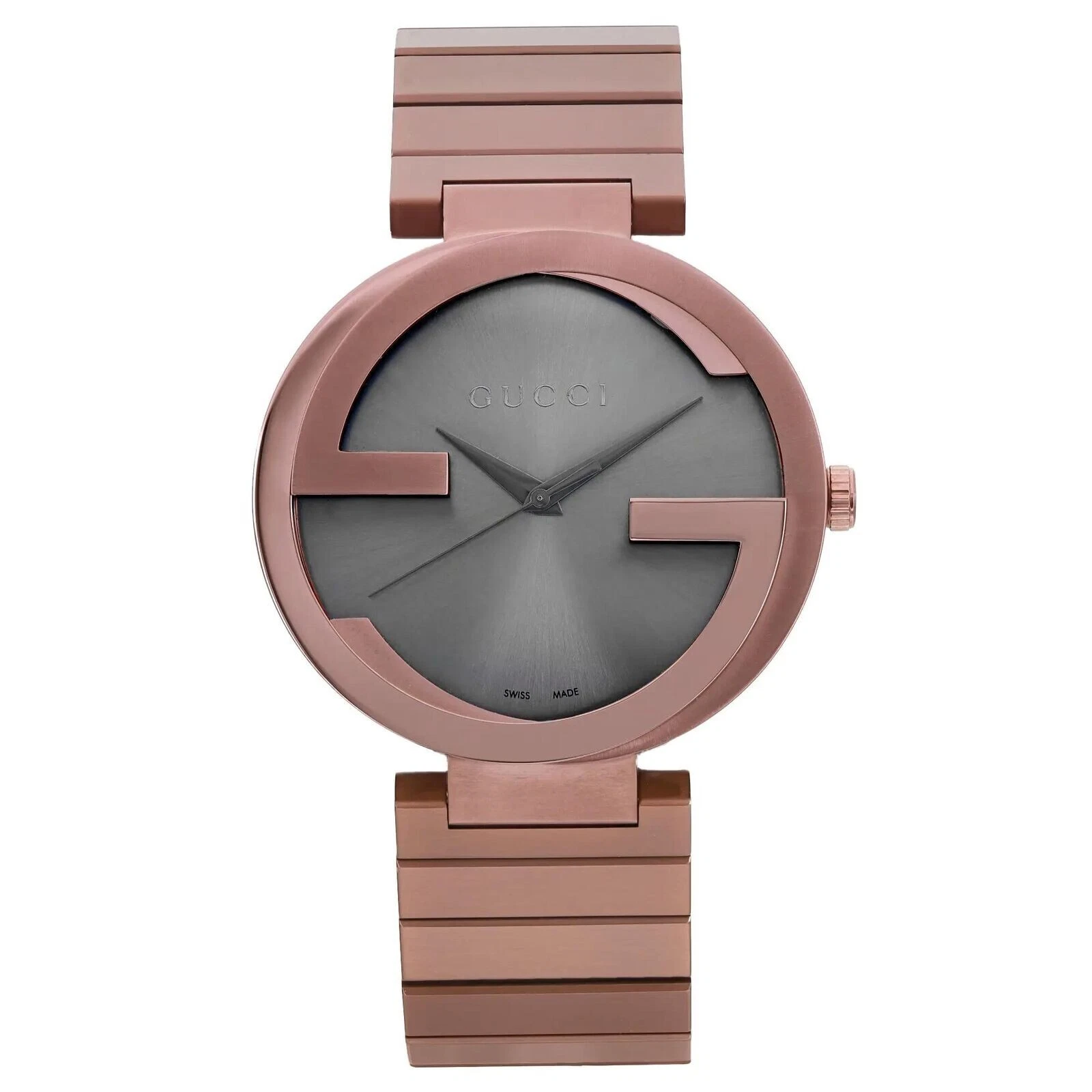 Montre pour homme Gucci G Interlocking XL cadran marron acier inoxydable   YA133211
