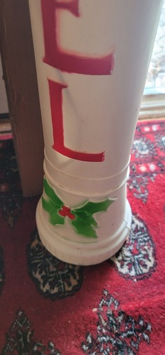 Vintage Blasform Kunststoff Noel Kerze Weihnachtsstern Blasform Weihnachtsdeko 7610 - Bild 6 von 9
