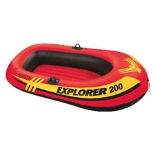 Intex Explorer 200 Inflatable 2 Person Raft Set with 2 Oars & Pump NEW