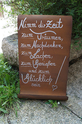 Metallschild "Camping" 42x30 Cm - Rustikale Gartendeko Mit Sprüchen, Geschenk Für Camper