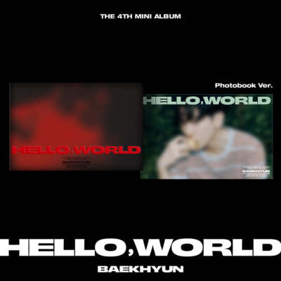 K-POP BAEKHYUN EXO 4th Mini Album Hello, World CD+Book+P.Card+F.Poster+etc+Gift