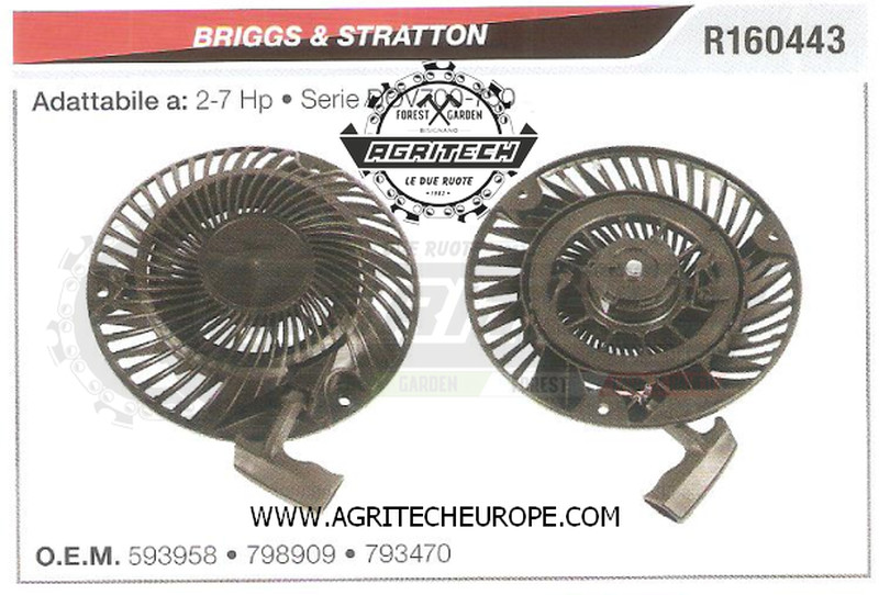 Carter Avviamento Completo 793470 per Briggs & Stratton 700 750 DOV