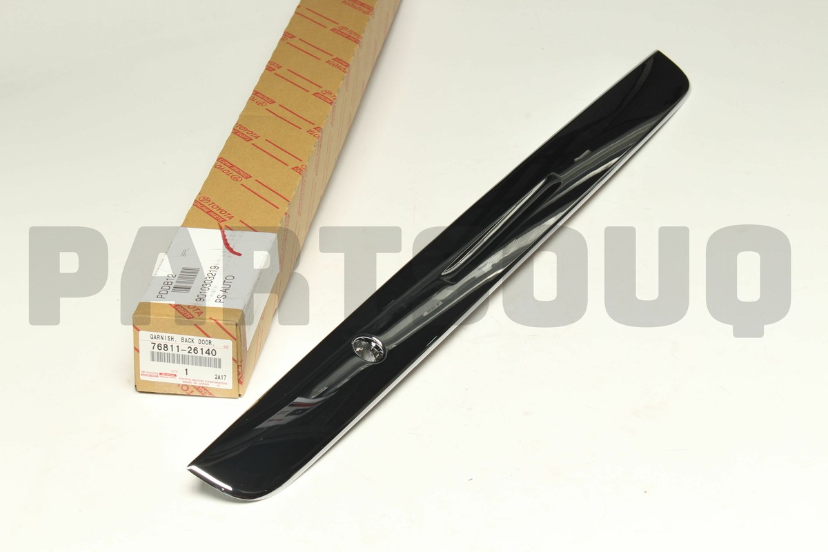7681126140 Genuine Toyota GARNISH, BACK DOOR, OUTSIDE 76811