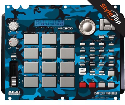 Akai MPC-500 | Blue Camo | Protective Decal | StyleFlip