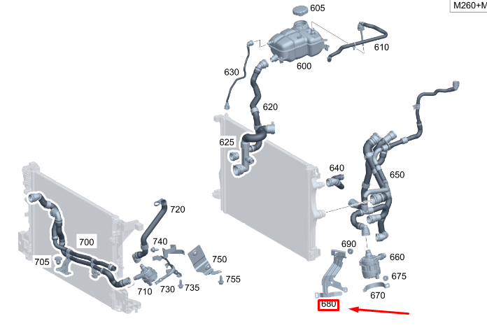 MERCEDES-BENZ GLA H247 AMG Water Pump Bracket A1775202600