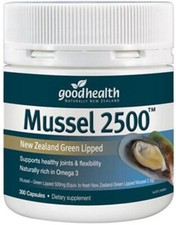 Good Health High Strength 2500 New Zealand Green Lipped Mussel 300 Capsules