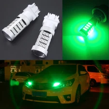 2pcs Green 92-4014-SMD LED DRL Daytime Running Lights Bulbs 3157 3156 4114 4157