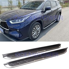 For 2020-2025 Toyota Highlander Aluminum Running Boards Side Step Bar Fix Silver