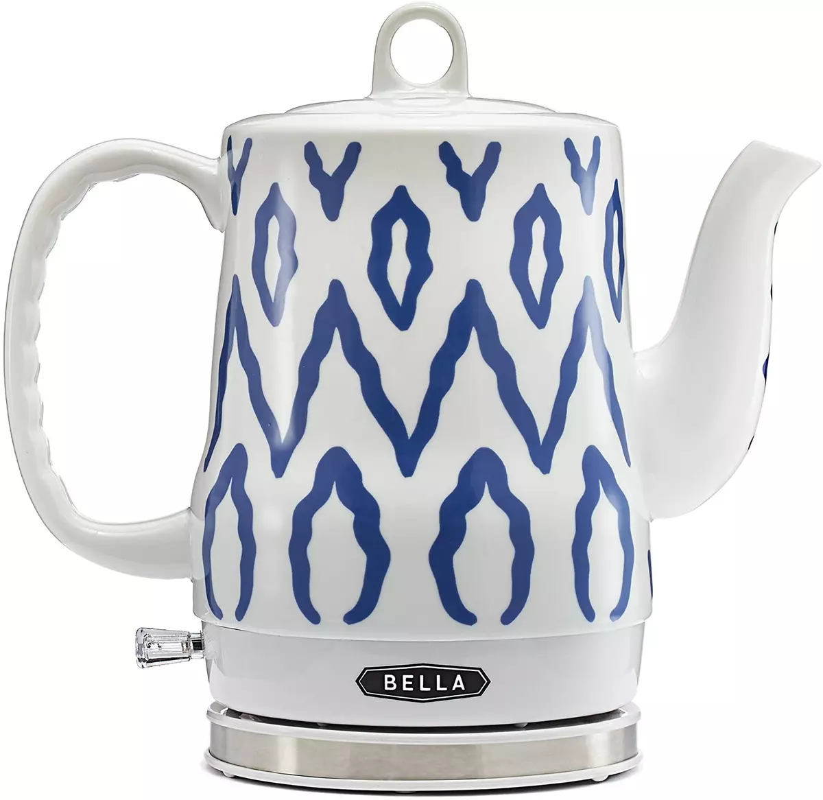 BELLA Ceramic 1.2 Liter Silver Kettle 