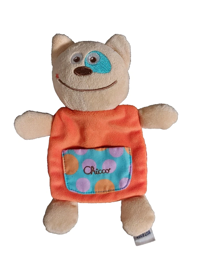 Chicco Bär mit Knister - Schmusi - Kuscheltuch gebraucht - wie neu - Bild 2 von 3