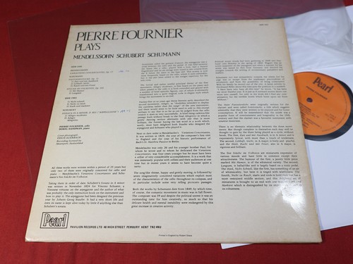 Schubert ARPEGGIONE Mendelssohn Schumann - Fournier LP Pearl SHE 562 UK 1981 - Picture 2 of 3