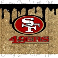20oz Skinny Tumbler Sublimation Transfer Print 49ers Football Ready To Press