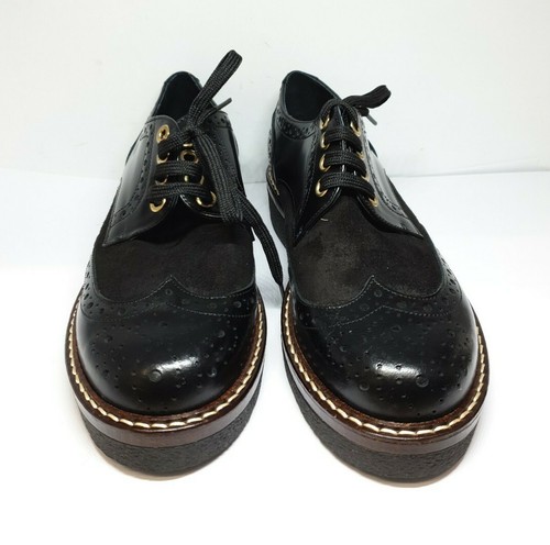 Jonak Womens Leather Black Brogues Size 