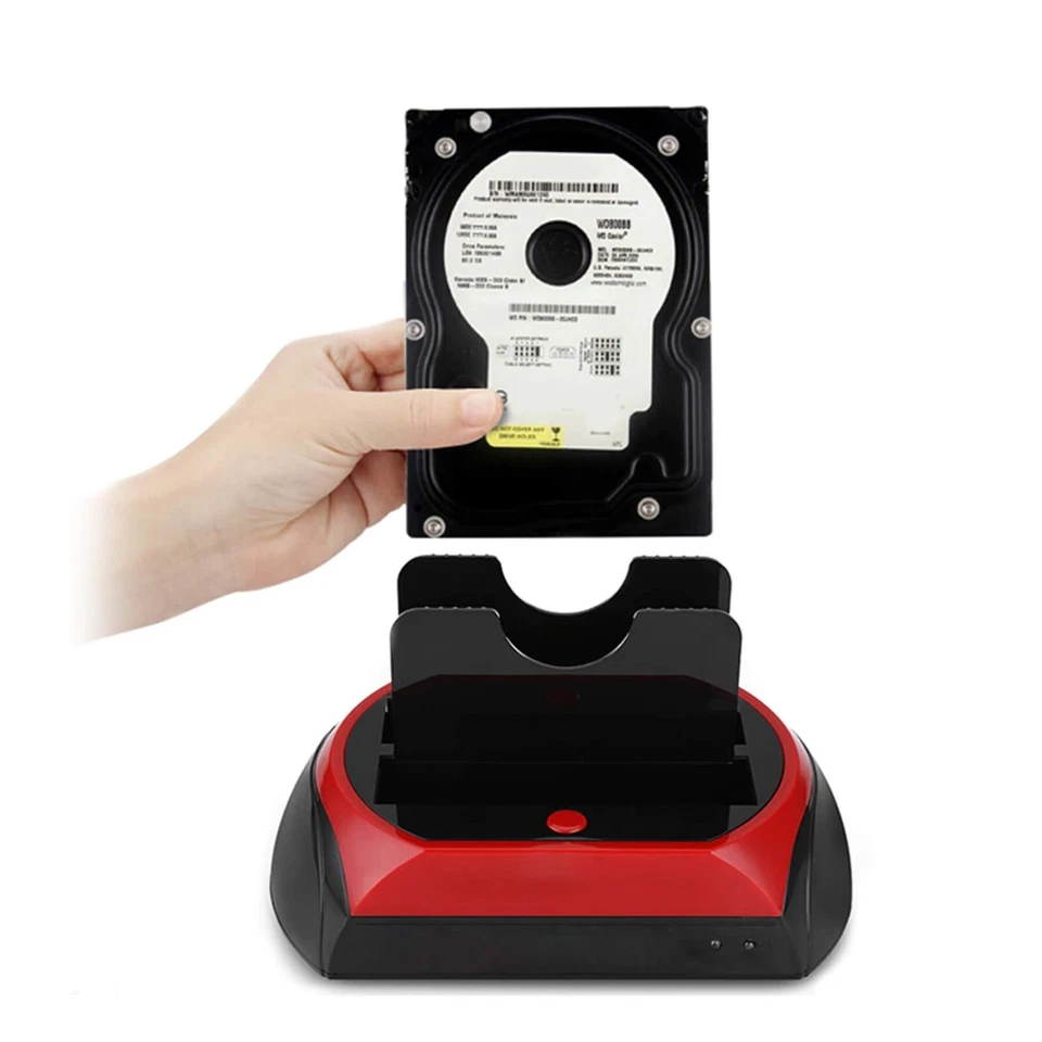 HDD SSD Dockingstation Festplatten USB Dual 2,5" 3,5" IDE SATA Kartenleser Retoo - Bild 3 von 4