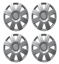 14 Inch Universal Wheel Trims Car Covers Hub Caps Silver Plastic 14" Set Of 4
