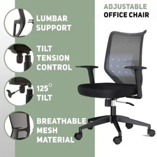 Ergonomic Office Chairs Home Task Desk Chair with Adjustable Arms Computer Chair