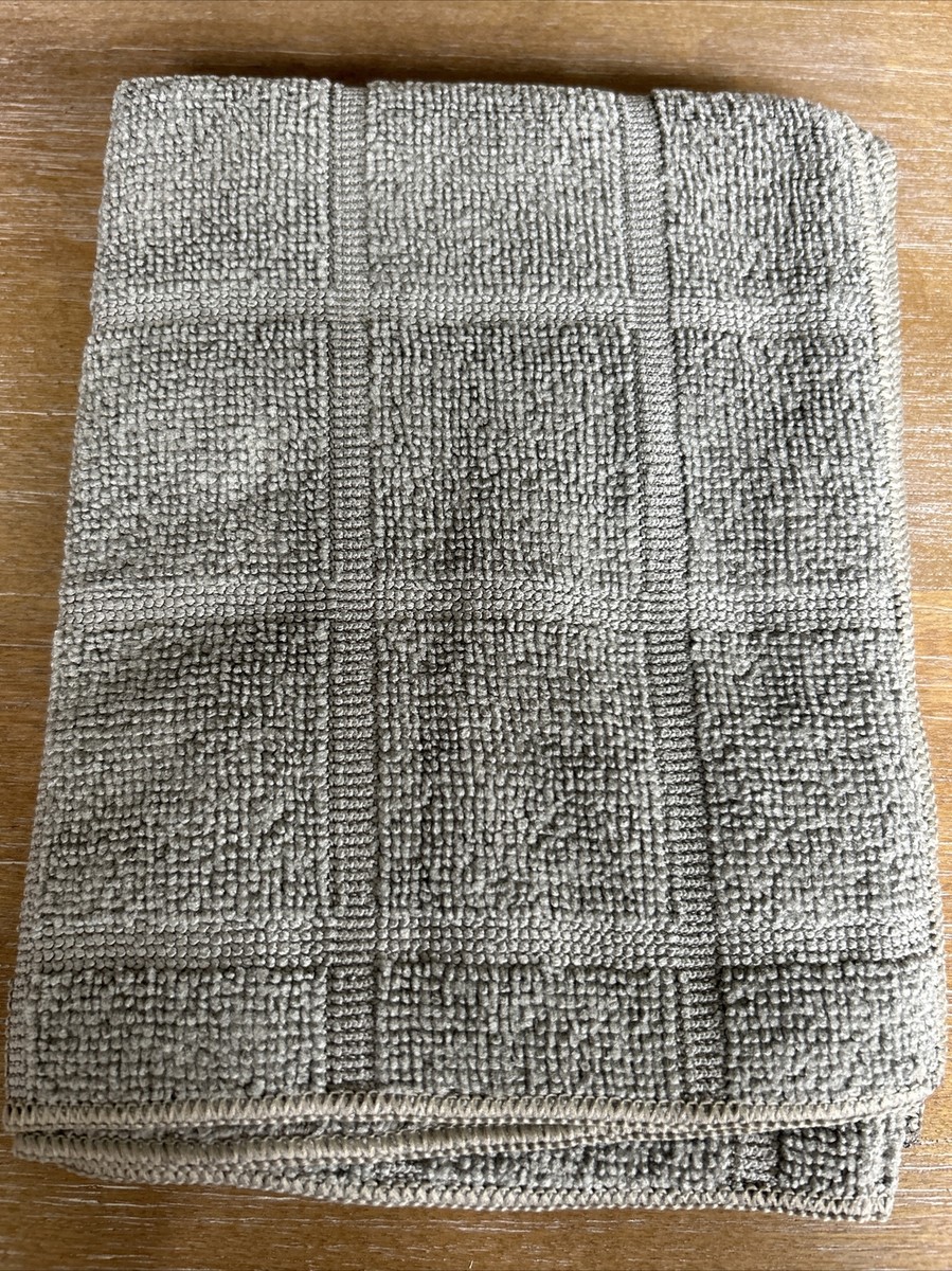 Trasan Microfiber Hand Kitchen Towel for Drying, Herbal Green Squares 25  X 16”