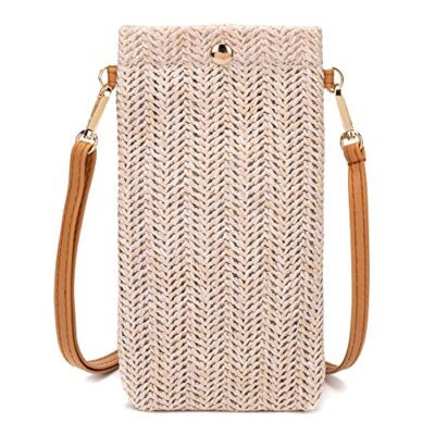 Small Crossbody Straw purse Lightweight Summer Beach Phone Bag for