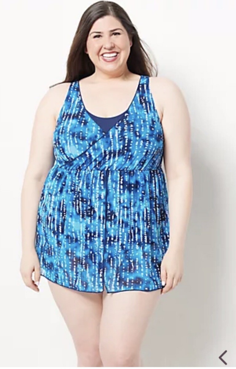 layered swim dress Plus Size and Curvy Swim Dresses for Women Sizes 10-30