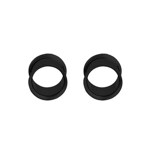 Pair of Surgical Steel PVD Black Double Flare Ear Tunnels Earlets Gauges Plugs - Picture 53 of 108