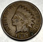1897 Indian Head Cent Penny Good Condition 1c One Cent US Coin- 0854