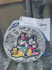 Disney Parks Vera Bradley Mickey Minnie Piccadilly Paisley Whimsy Cosmetic Bag