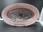 Pink Depression Glass Oval Serving Platter Miss America By Anchor Hocking 10.5x6