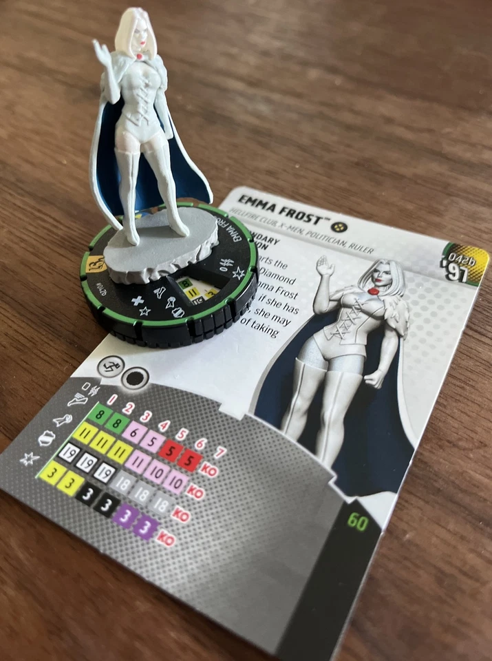 Heroclix Emma Frost 042b Marvel X-Men 97 Super Raro Prime Foto 3 de 4