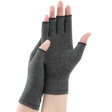 Arthritis Compression Gloves Fingerless Breathable Fabric Gloves for Men Women