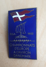 1953 Denmark FISA European Rowing Championships official pin badge