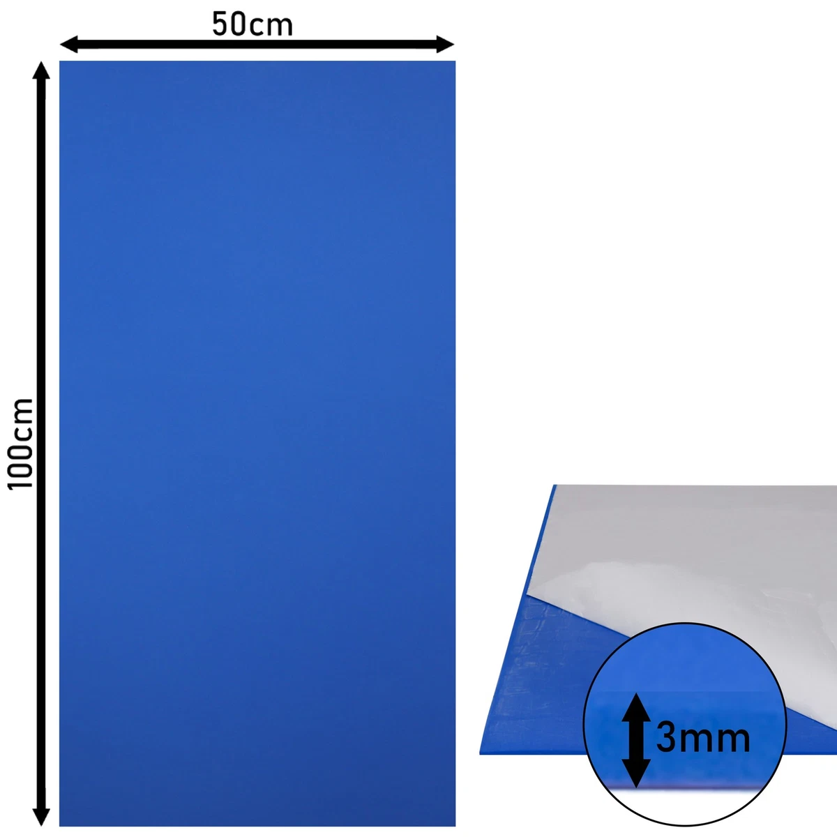 EVA Foam Schaumstoff selbstklebend Bunt 80 kg/m³ Moosgummi Cosplay 50x100cm
