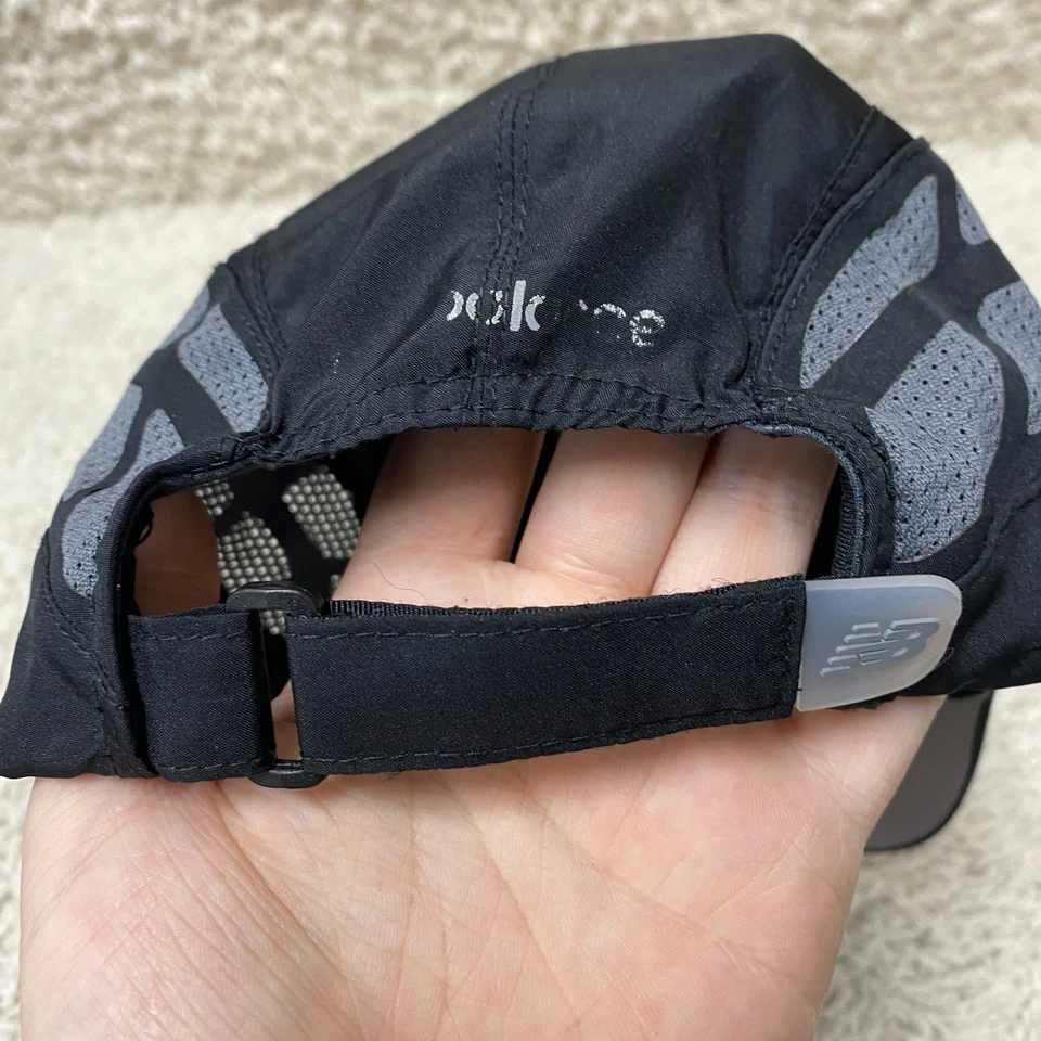 Gorra New Balance Panel Negra Correa Talla Única Correr Ciclismo Aire Libre Hombres Foto 4 de 4