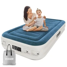 Twin Air Mattress with Built-in Pump,Fast & Easy Inflation/Deflation Inflatab...