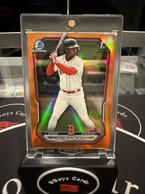 2026 Bowman Chrome Justin Gonzales True Orange Refractor /25 1st   Red Sox