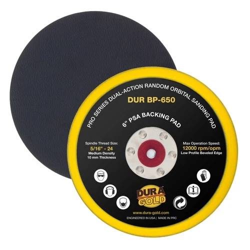6" PSA DA Sander Backing Plate Pad, Flexible, Dual-Action Random Orbital Sanding - product listing photo