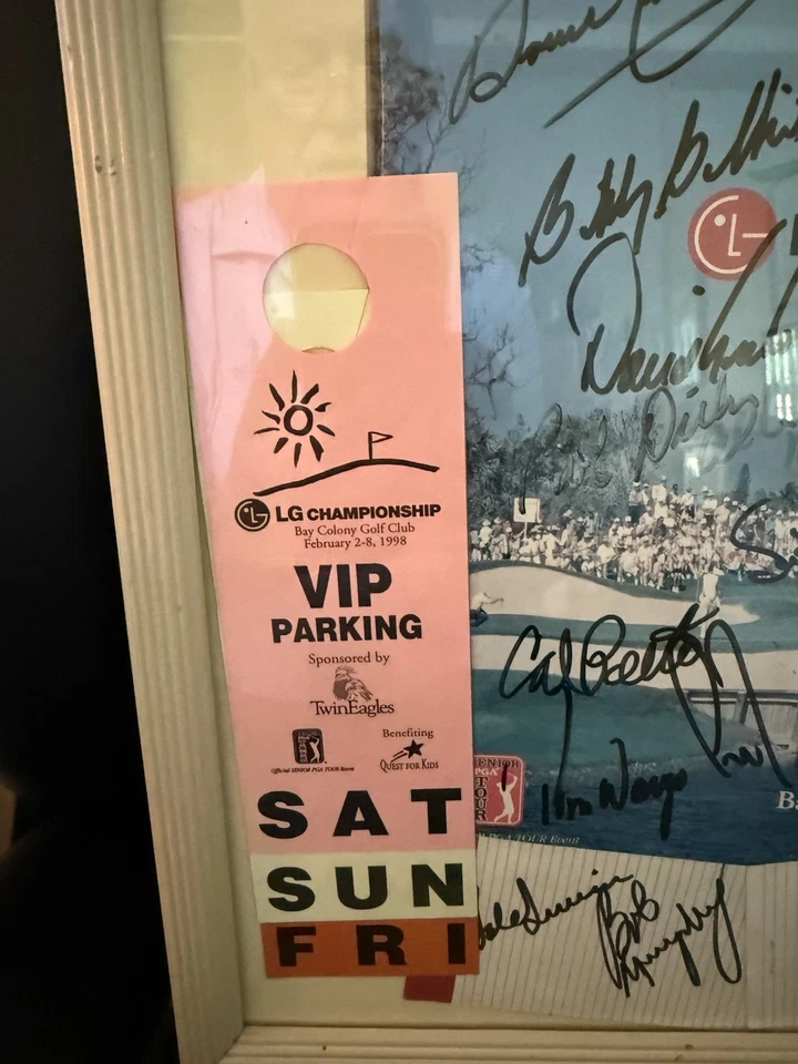 1998 年 LG 冠军 SR PGA 计划和 4 张门票带亲笔签名、HALE IRWIN、佛罗里达 — 第 4/4 张图片