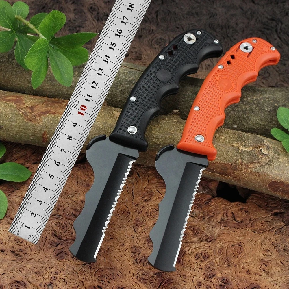 Emergency Car Folding Rescue Knife With Glass Breaker Serrated Seat Belt Cutter