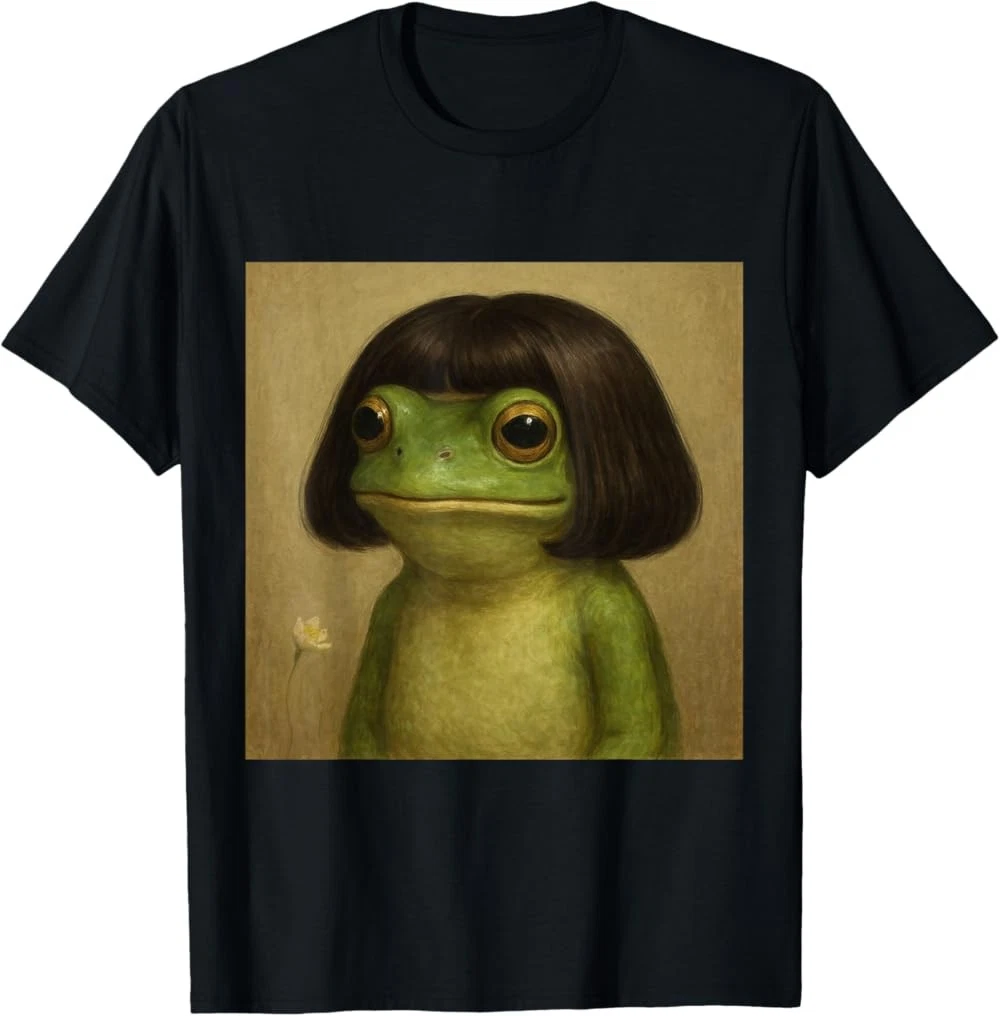 RARE! Funny Frog Bob Haircut Meme T-Shirt