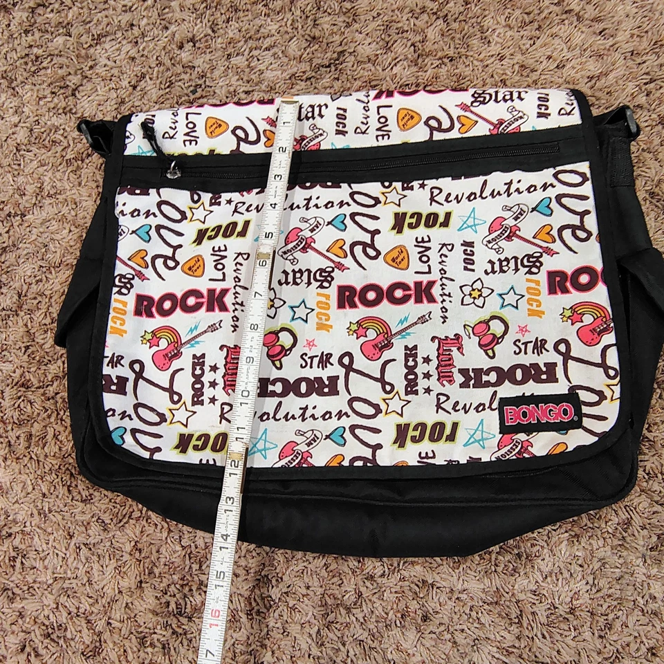 Bolso Bandolera Bongo Rock And Roll Temático Mensajero Laptop B57 Foto 3 de 4