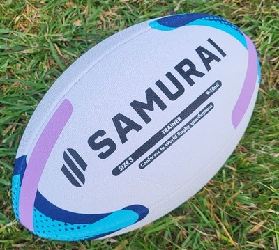 Größe 3 Rugby Ball Samurai Junior Trainingsbälle AUFGEBLASEN verschickt