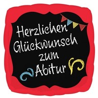 Folienballon Abitur, Partydeko