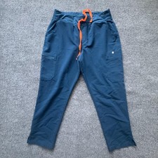 FIGS Technical Collection Pants Womens XL Petite Blue HW Yola Cargo Scrub