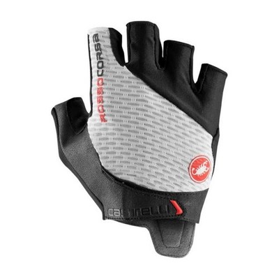 Castelli Rosso Corsa Pro V Herren Fahrradhandschuhe Handschuhe Weiß