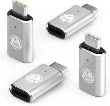 Type C Adapter iPhone to USB TypeC  Support Charging  Data Transfer, Silver- 4pk