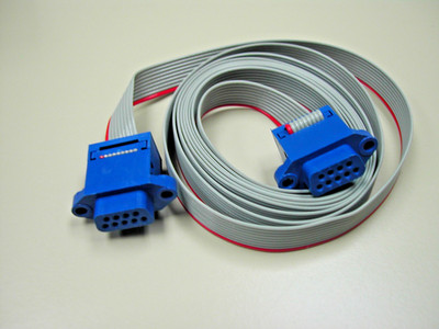 IDC Flat Ribbon Cable DB9 F/F Connectors 2.54mm Pitch 72 inches Long