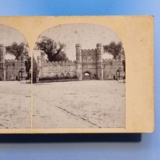 Hastings Stereoview 3D C1860 Real Photo Battle Abbey Main Entrance Sussex