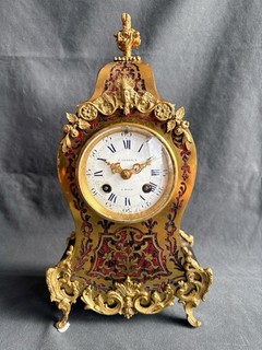 Antike Kleine Kaminuhr Boulle Tischuhr 1880 !